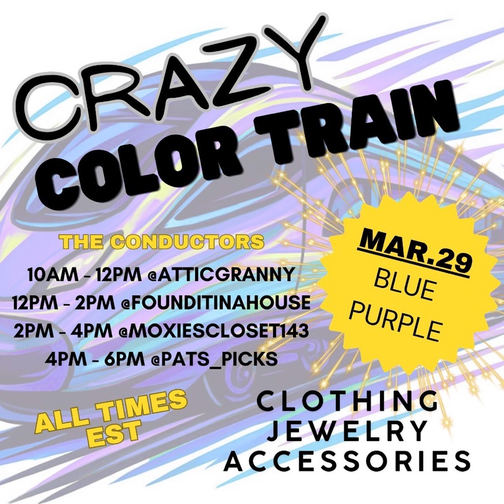 Crazy Color Train Event-Proceeds from my sales will be donated to St. Jude’s.